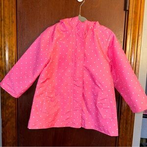 Carters Pink Polka Dot Unicorn Toddler Rain Jacket size 2T